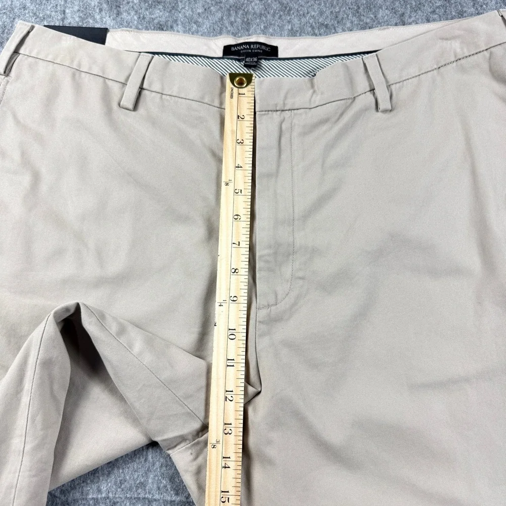 Banana Republic Gavin Chino‎ Pants Mens 40x36 Khaki Tan Straight Leg New NWT